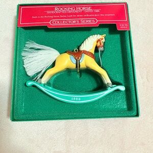 Rocking Horse Hallmark Christmas Ornament 1984 Vintage‎ Keepsake QX435-4